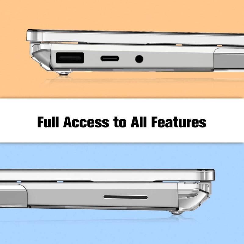 Fintie Case for 12.4 Inch Microsoft Surface Laptop Go 3/2/1 (2023/2022/2020) Model: 2013 1943 - Protective Snap On Hard Shell Cover, Crystal Clear - Image 4