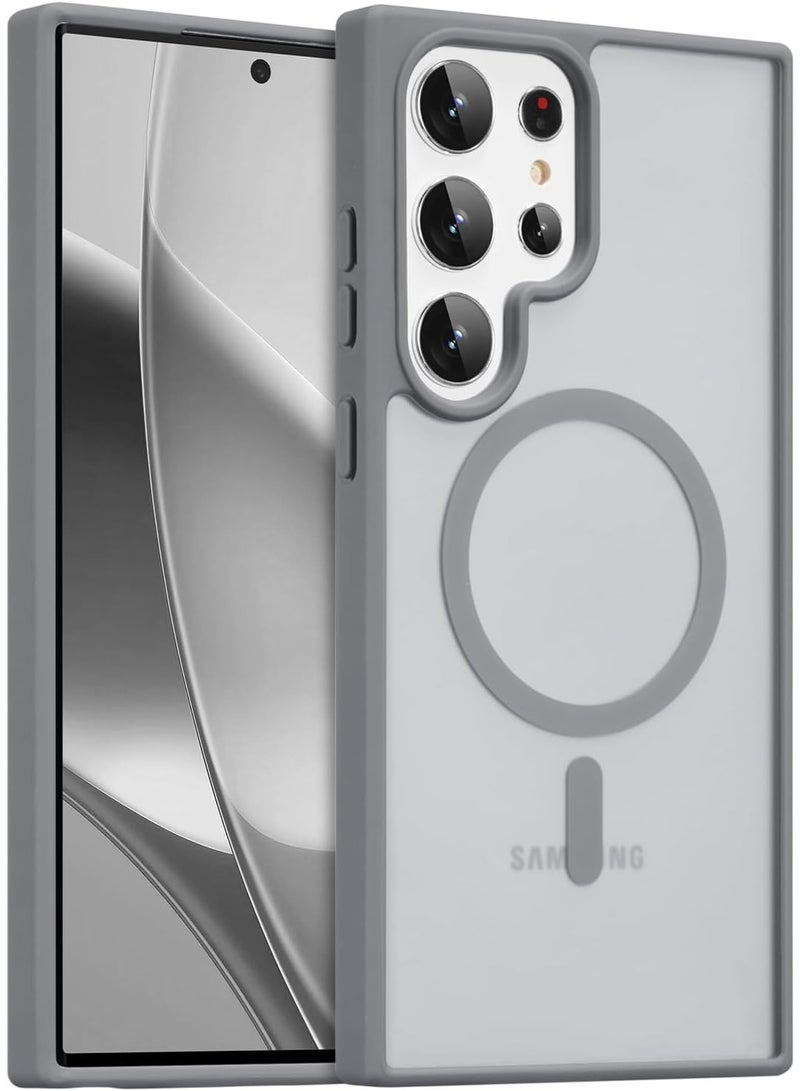 أكاليكس جراب مغناطيسي لهاتف سامسونج جالاكسي إس 26 ألترا، ظهر غير لامع شفاف، جراب مغناطيسي مقاوم للصدمات متوافق مع ماج سيف، لهاتف سامسونج جالاكسي إس 26 ألترا (تيتانيوم طبيعي) - Image 1