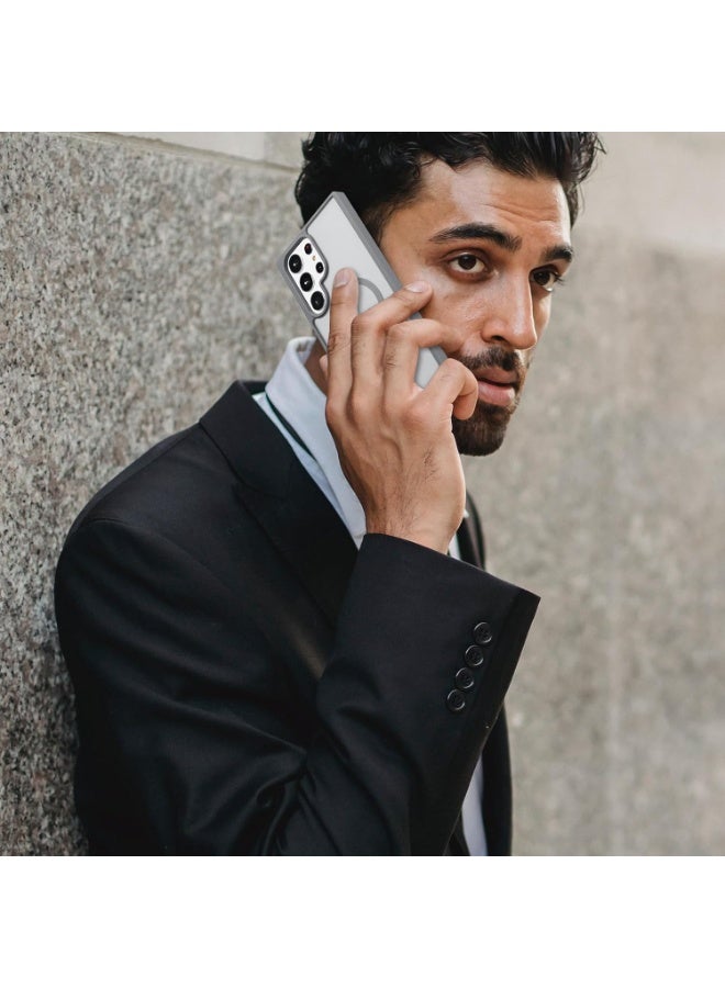 أكاليكس جراب مغناطيسي لهاتف سامسونج جالاكسي إس 26 ألترا، ظهر غير لامع شفاف، جراب مغناطيسي مقاوم للصدمات متوافق مع ماج سيف، لهاتف سامسونج جالاكسي إس 26 ألترا (تيتانيوم طبيعي) - Image 5