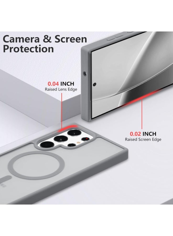 أكاليكس جراب مغناطيسي لهاتف سامسونج جالاكسي إس 26 ألترا، ظهر غير لامع شفاف، جراب مغناطيسي مقاوم للصدمات متوافق مع ماج سيف، لهاتف سامسونج جالاكسي إس 26 ألترا (تيتانيوم طبيعي) - Image 3