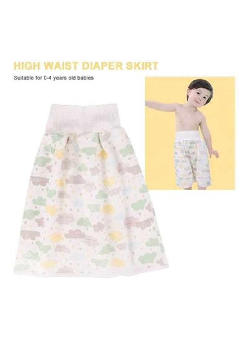 Toddler Training Waterproof Diaper Skirt For Baby Girls, 2-Piece - Multicolour - Image 3