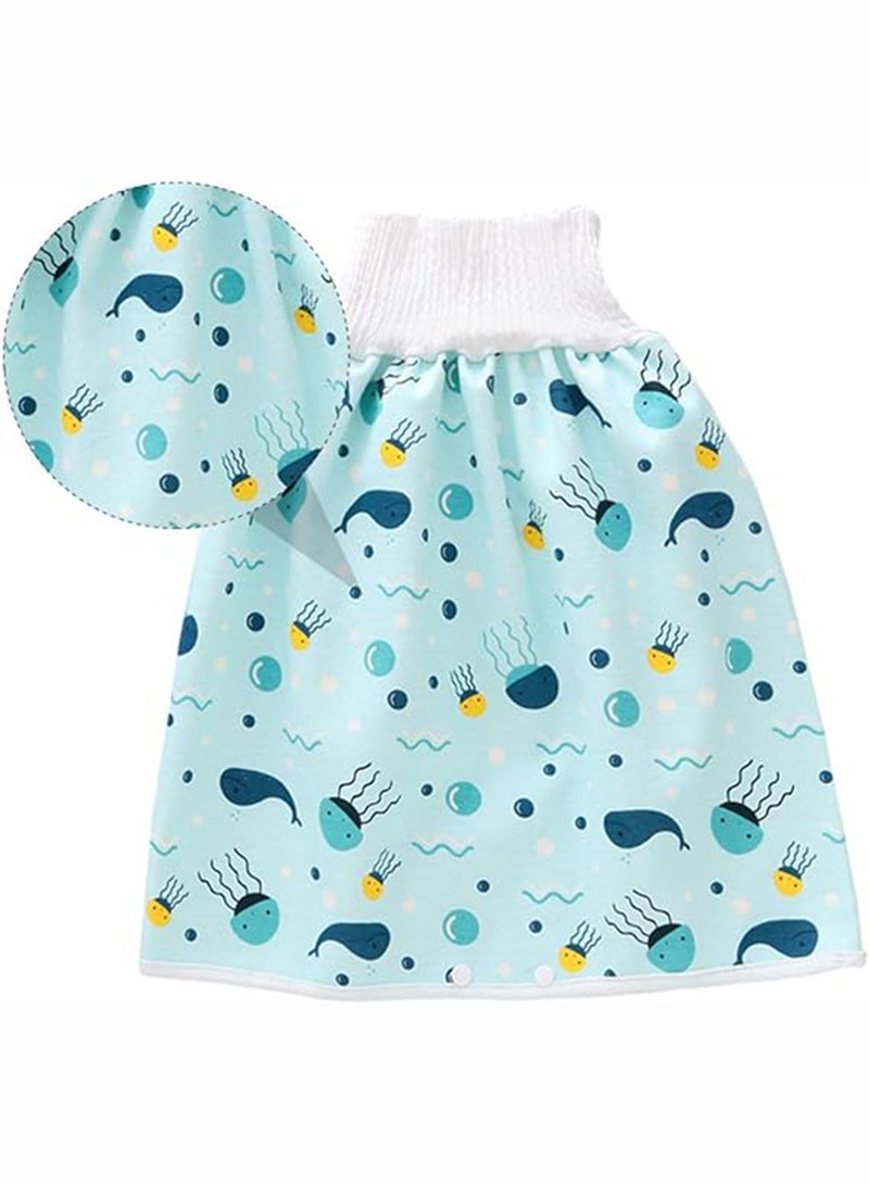 Toddler Training Waterproof Diaper Skirt For Baby Girls, 2-Piece - Multicolour - Image 5