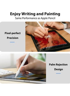 Generic Stylus Pen for iPad 2018-2024 Magnetic Fast Charging 2x with Tilt Sensitivity and Palm Rejection Compatible Air 5th 3rd Gen Pro 11/12.9 Mini 5/6 10-6 Classic White  - Image 5