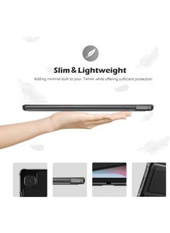 Procases Galaxy Tab S6 Lite 10.4 Case 2022 2020 With Stylus Holder Slim Stand Protective Folio Case Smart Cover For Galaxy Tab S6 Lite 10.4 Inch Sm-P613 P610 P615 -Black  - Image 5