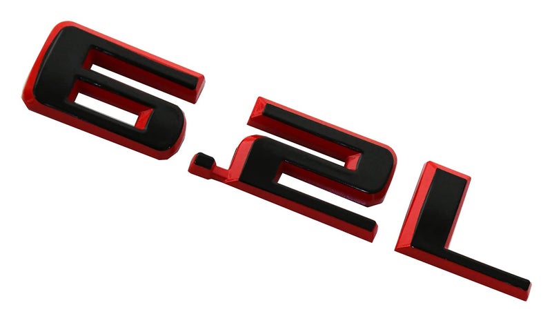 CDD New 2019-2021 6.2L Hood Emblems 3D Badge Replacement for Chevy Silverado 1500 2500HD (BlackRed) - Image 2