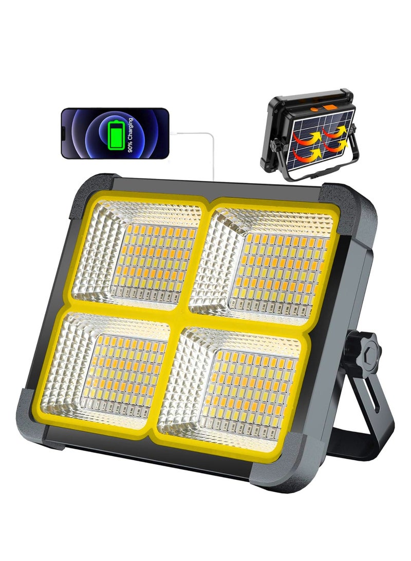 Work Light Rechargeable 100W, Portable LED Work Solar Light 12000mAh 10000 LM with Stepless Brightness Job Site Battery Rechargeable LED Floorlight for Emergency Worklight for Power Cut - Image 1
