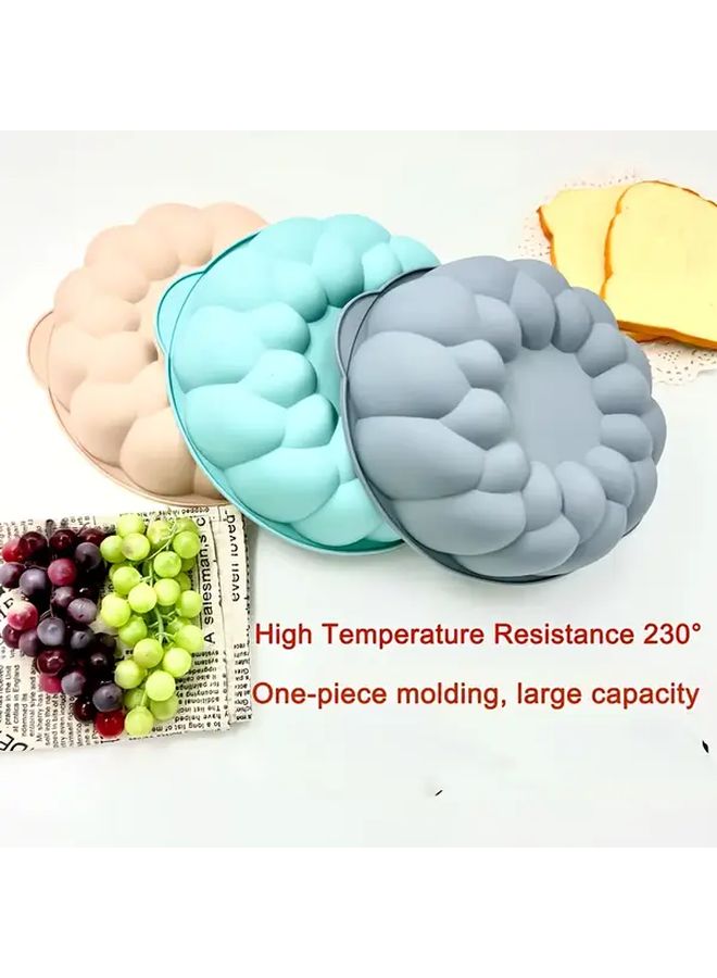 Lotus Shaped Silicone Cake Tray 3PCS Set Blue Beige Gray Heat Resistant Non Stick - Image 5
