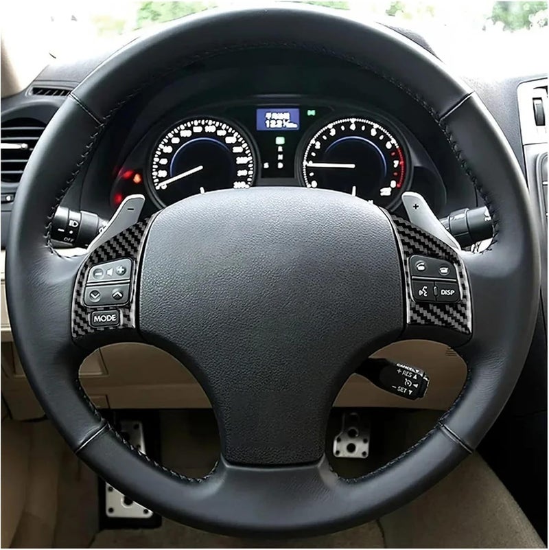 Wivplex Carbon Fiber Steering Wheel Button Cover for Lexus IS250/300/350 - Image 4