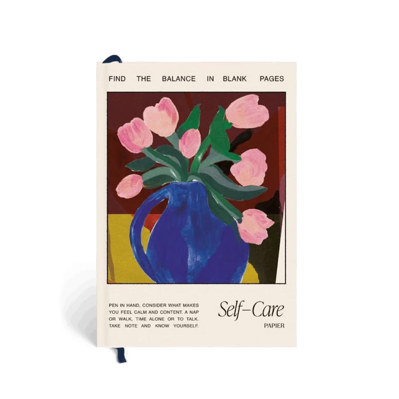 Papier Tulip Vase 12 Week Wellness Journal - Floral Hardback | Log Intentions Sleep & Energy, Morning & Evening | Weekly & Monthly CheckIn | Undated Planner | Reflection & Mindfulness | Self Care Gift - Image 1