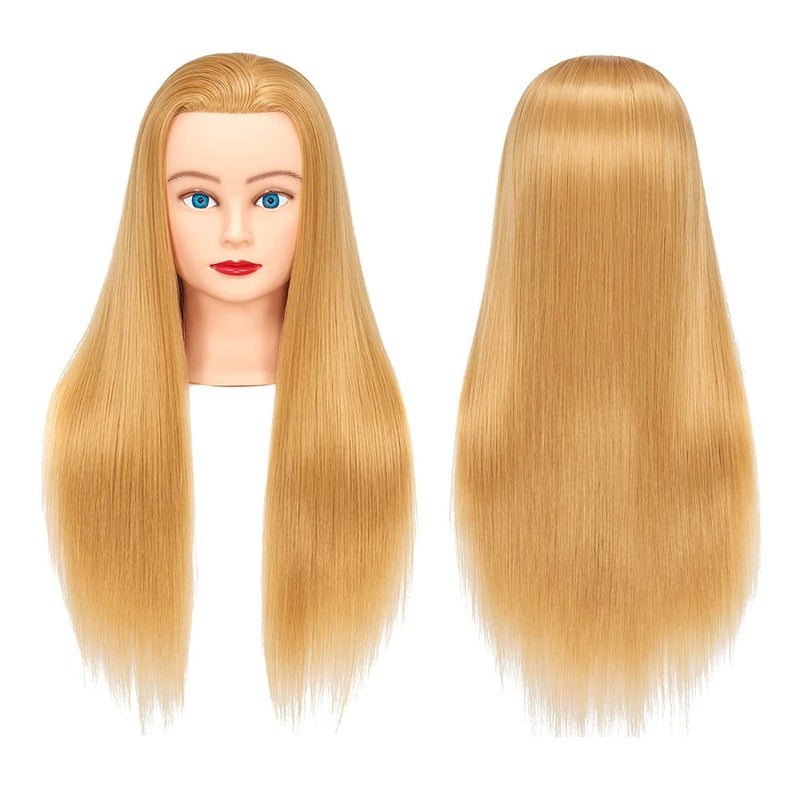 Training Head 2628 Mannequin Head Hair Styling Manikin Cosmetology Doll Head Synthetic Fiber Hair Hairdressing Training Model Free Clamp 1711W2720