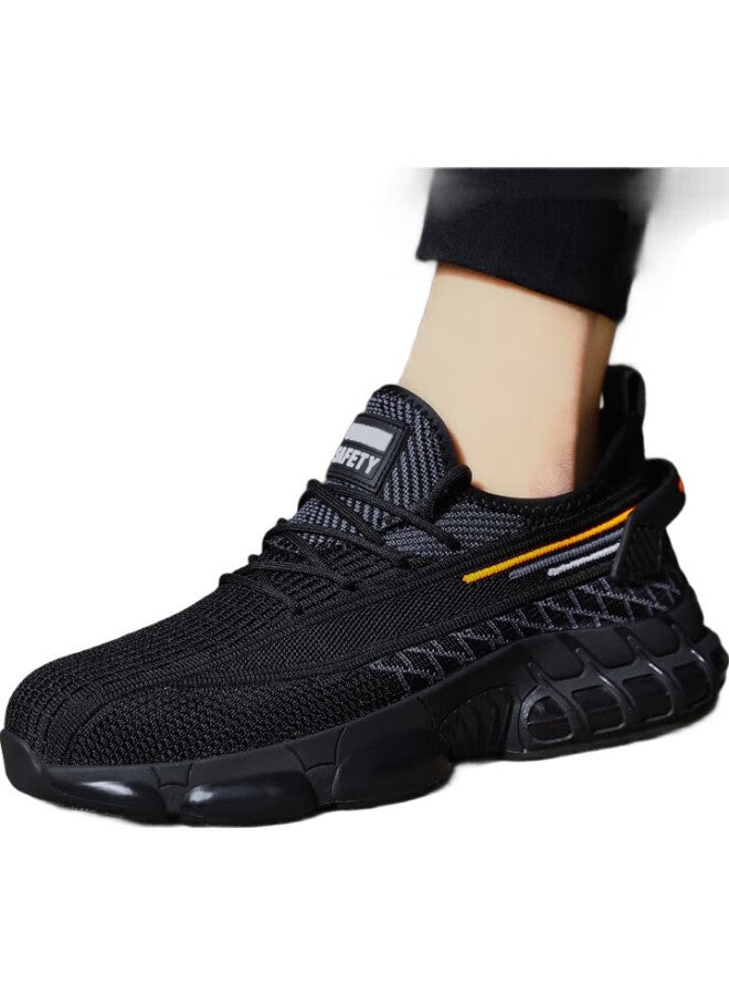 Jingtu أحذية العمل للرجال مقاومة للاهتراء وامتصاص الصدمات مع كعب فولاذي مضاد للكسر ومضاد للاختراق خفيفة الوزن 3018 مقاس 41 - Image 1