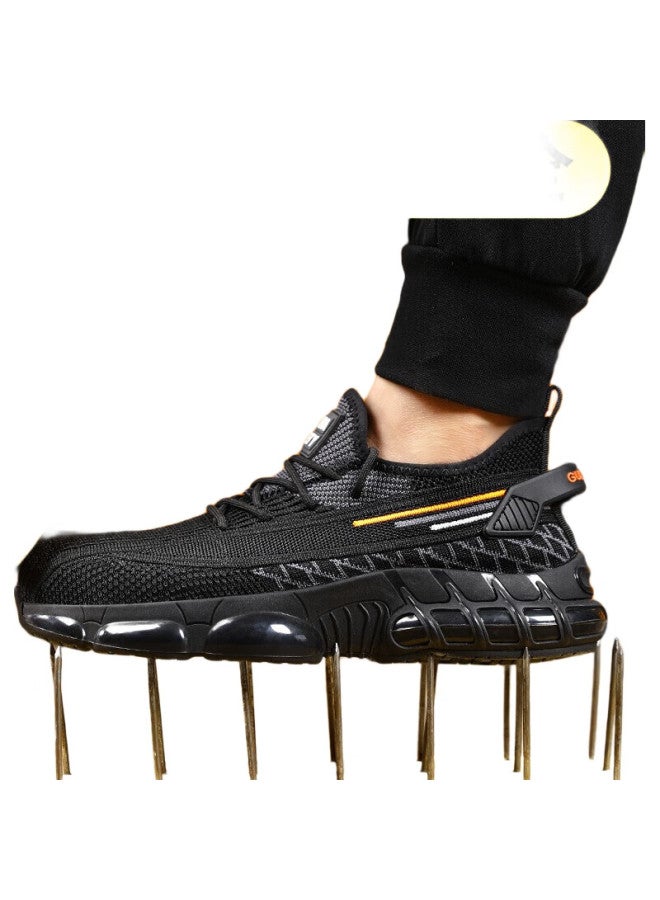 Jingtu أحذية العمل للرجال مقاومة للاهتراء وامتصاص الصدمات مع كعب فولاذي مضاد للكسر ومضاد للاختراق خفيفة الوزن 3018 مقاس 41 - Image 3