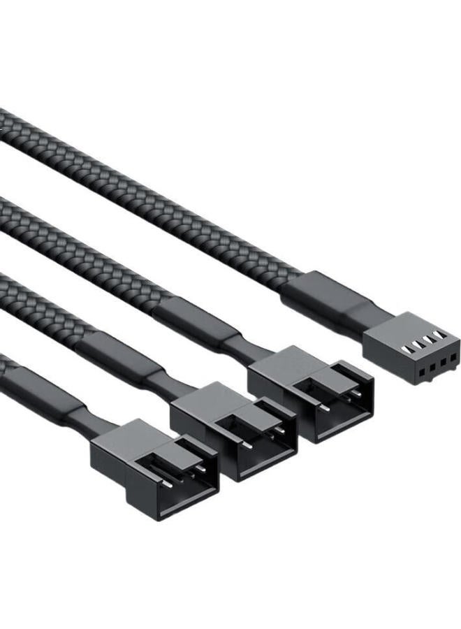 Linkstone Liantuo 4Pin Case Motherboard Fan Extension Cable, One-To Desktop Computer Motherboard 3Pin Hub Splitter, One-To Adapter Cable, Supports Pwm Intelligent Temperature Control - Image 1