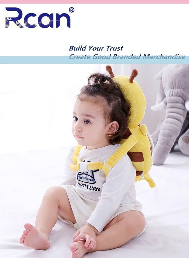 ركان واقي رأس للأطفال الصغار وسادة أمان للرأس قابلة للتعديل للأطفال الصغار وسادة أمان للرأس وحقيبة ظهر لحماية ظهر الطفل للزحف والمشي لعمر 4-24 شهرًا - Image 4