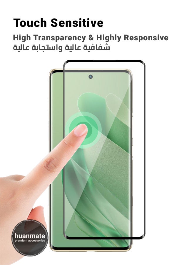 huanmate Infinix Zero 30 4G Screen Protector – Premium Edge to Edge Tempered Glass, High Transparency, Delicate Touch, Anti-Explosion, Smooth Arc Edges, Easy Installation - Image 3