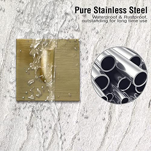 DOCOSS Stainless Steel Self Adhesive Hooks for Wall Heavy Duty Hooks for Hanging,Tower Clothes Hanger for Wall,Bathroom & Kitchen Pack of 4, Black - Image 5