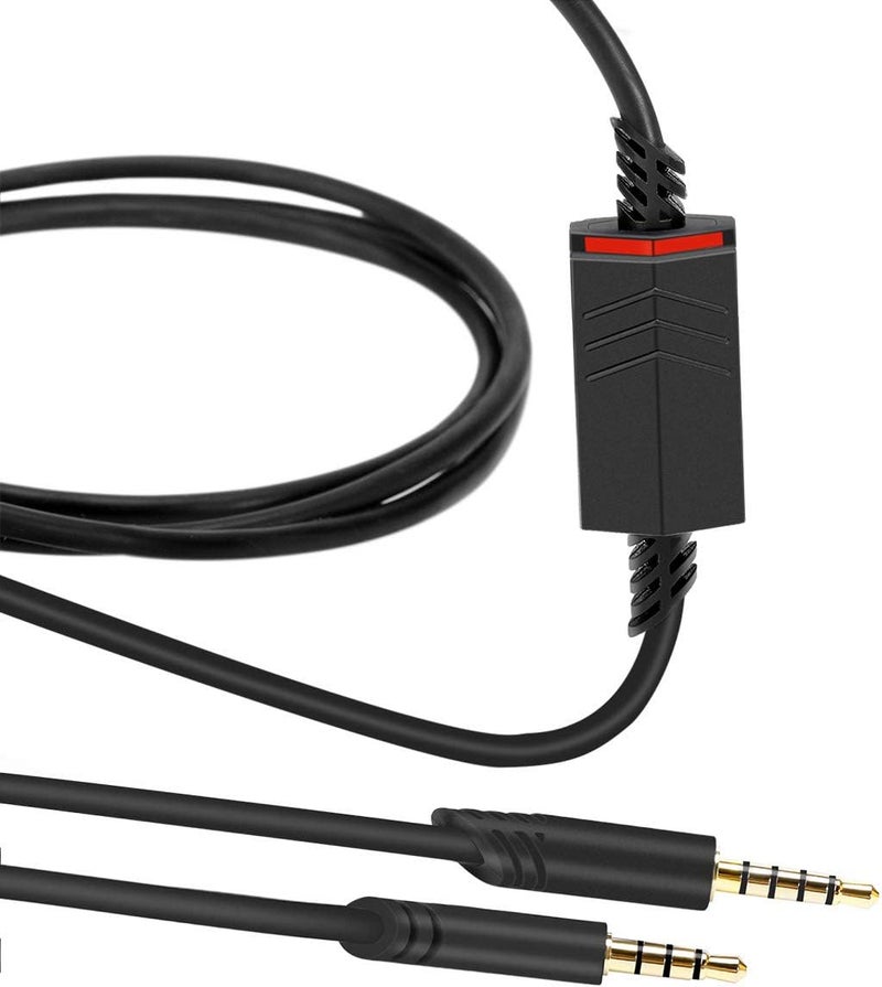 MQDITH 2.0M Replacement Audio Cable Compatible with Astro A40 A40TR Gaming Headset, Inline Mute Wire and No Volume Control Cord (TPE Cord) - Image 1
