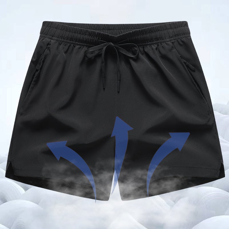 Shorts Mens Summer Loose Casual Pants Mens Thin Casual Quick-drying Running Sports Fitness Three-point Pants for Boys ink blue - Image 2