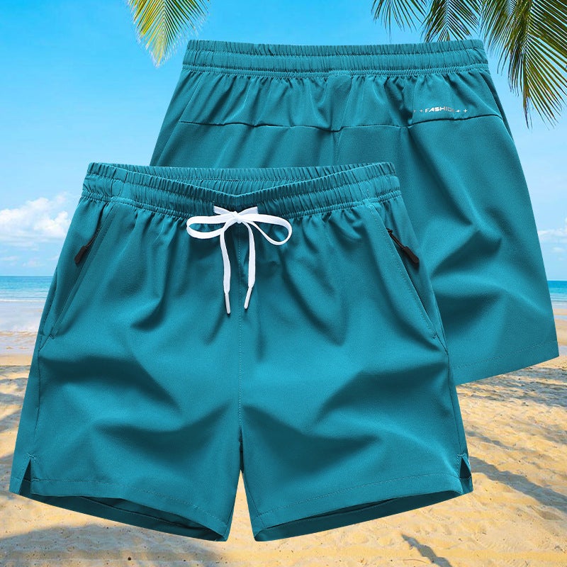 Shorts Mens Summer Loose Casual Pants Mens Thin Casual Quick-drying Running Sports Fitness Three-point Pants for Boys ink blue - Image 1