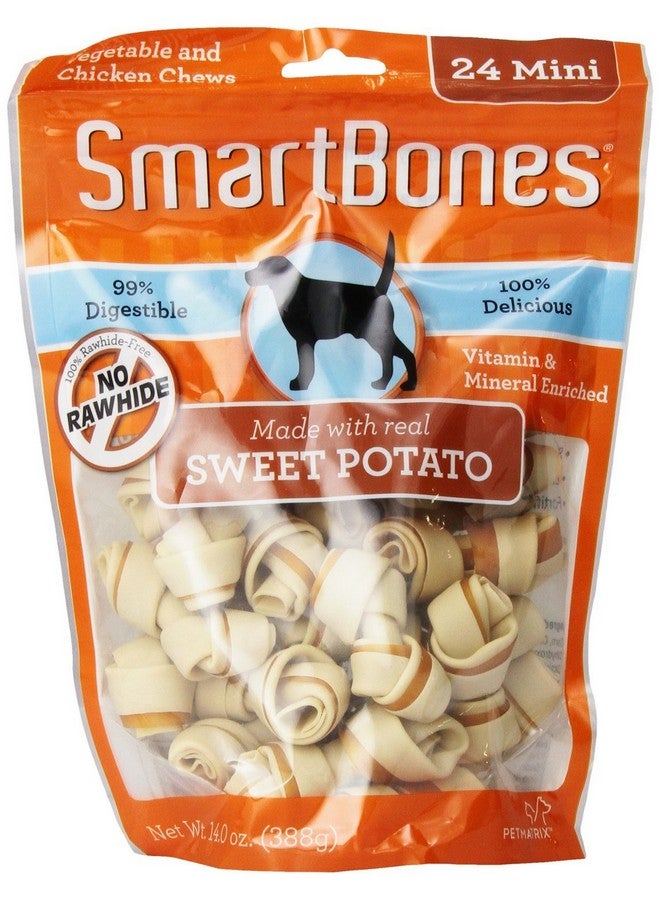 SmartBones Sweet Potato Dog Chews, Mini, 24ct (2 pack) - Image 1