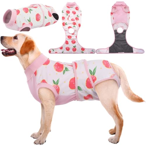 Kuoser Dog Onesie for Surgery Female, Surgical Onesie for Dogs, Female & Male Post-Op Wear, Recovery Suit for Dogs After Surgery Breathable Pet Surgery Suit, Pink XL - Image 1
