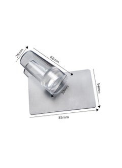 KHAJUL Clear Jelly Soft Silicone Nail Art Stamping Stamper with Cap Image Plate Manicure Tools DIY Polish Kit  - Image 2
