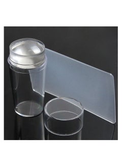 KHAJUL Clear Jelly Soft Silicone Nail Art Stamping Stamper with Cap Image Plate Manicure Tools DIY Polish Kit  - Image 3