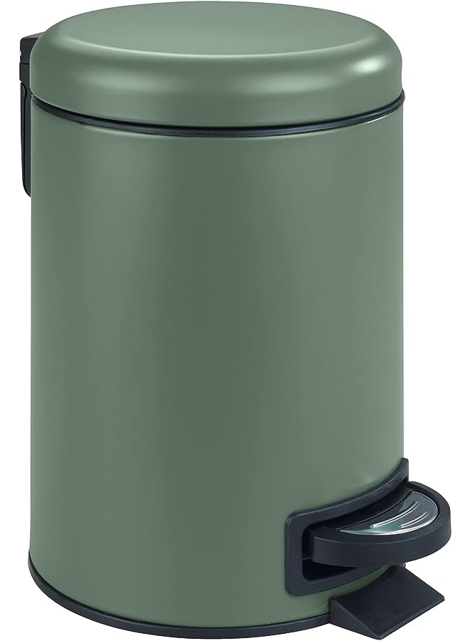 Raxoom Leman Pedal Bin, 3 Liter Capacity, Dark Green - Image 1