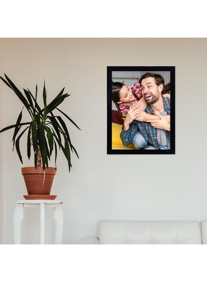 Decorhills DECORHILLS FRAMES & DECOR Photo Real Glass, PVC Vertical Horizontal Wall Mount Display, Black, 12x16 Inch  - Image 2