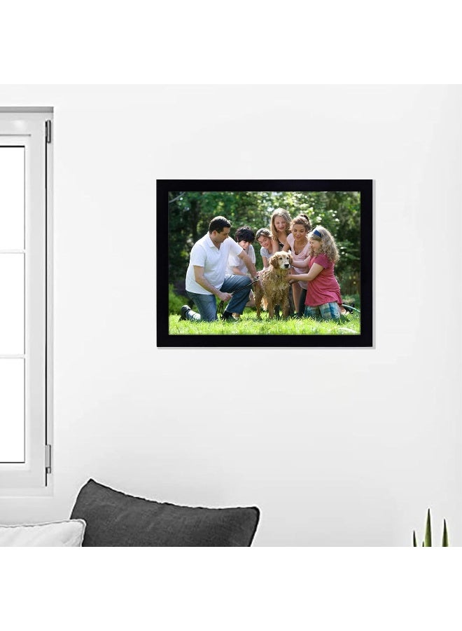 Decorhills DECORHILLS FRAMES & DECOR Photo Real Glass, PVC Vertical Horizontal Wall Mount Display, Black, 12x16 Inch  - Image 3