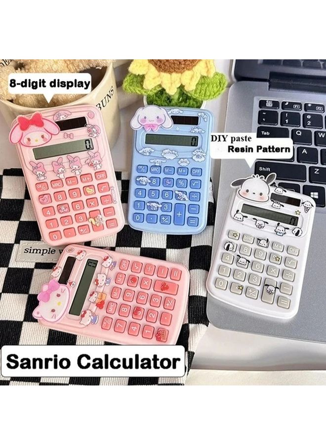 Melody Hello Kitty Mini Calculator With Kawaii Sticker Portable Office Supply - Image 2