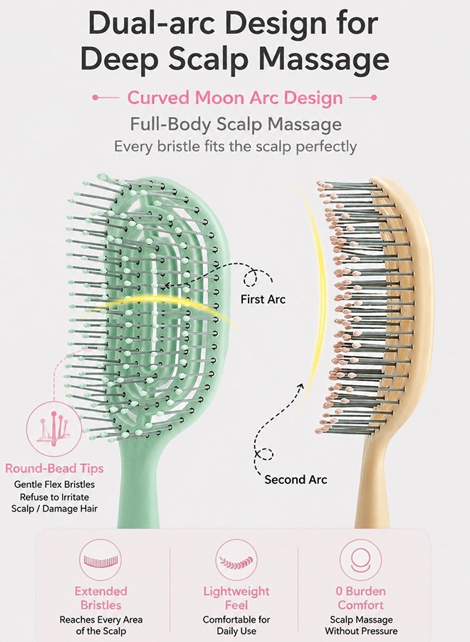 Kalythia Hair Brush for Women Volumizing Detangling Scalp Massage Anti Static Pocket Comb for Fine Thin Hair Styling Travel Daily Use (Pink) - Image 5