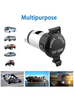 Car Accessories Waterproof Heat Resisting Plastic Power Socket DC 12V 120W Motorcycle Car Tractor Cigarette Lighter Plug Outlet - pzsku/Z7E5BEEBF9A5952EF888BZ/45/_/1734625853/cd202c14-316f-4963-baec-eb9d02479539