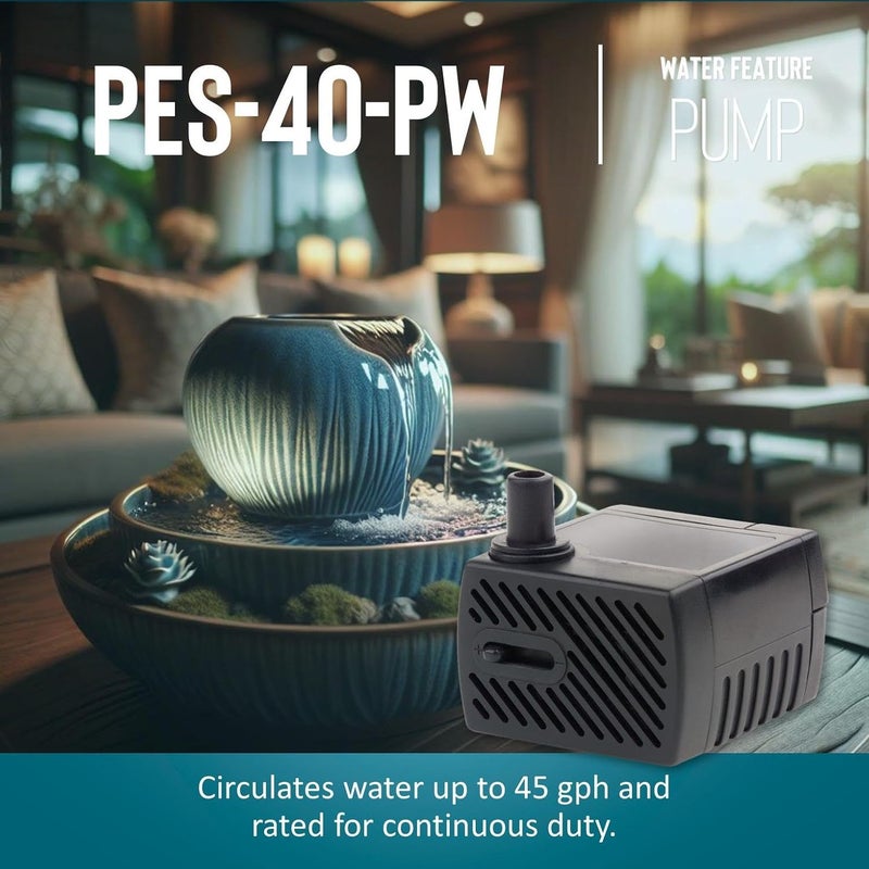 Little Giant 566713 PES-40-PW Submersible Statuary Fountain Pump - 40 GPH - Image 4