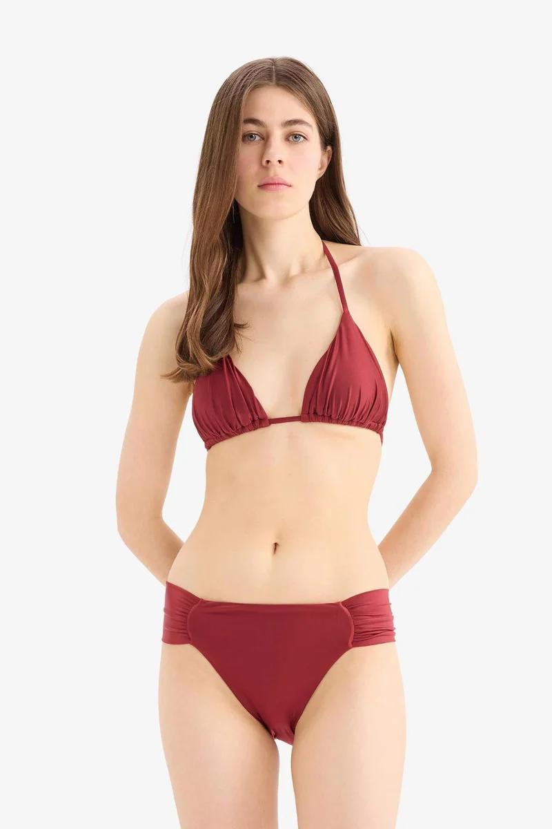 ديفاكتو Fall in Love Regular Fit Satin Bikini Bottom