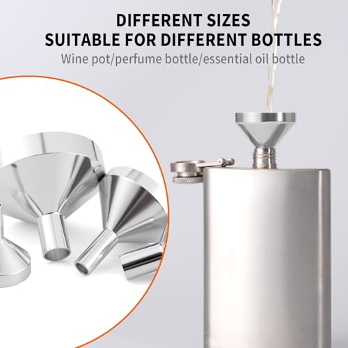 Goooxtex Small Metal Funnels Mini Funnel 8 Size Tiny Bottle Funnel, Miniature Atomizers, Flask, Perfume, Essential Oil, Powder, Micro Pet Capsule, Spice Jar - Image 5