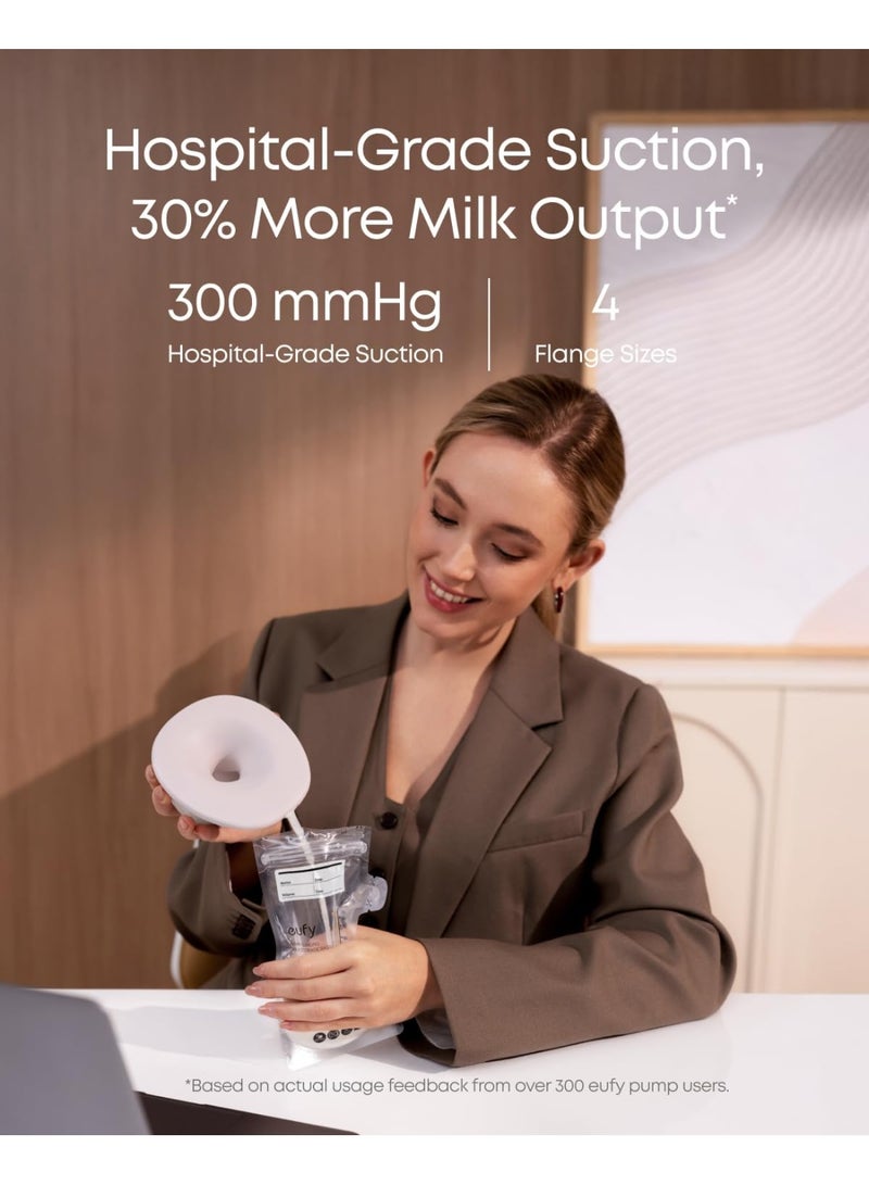 eufy Security Heated Wearable Breast Pump S1 Pro, Slim Hands-Free with Industry-Leading HeatFlow Tech, Wireless Charging Case, App-Controlled OptiRhythm, Hospital-Grade Suction, in-Bra Use - Image 4