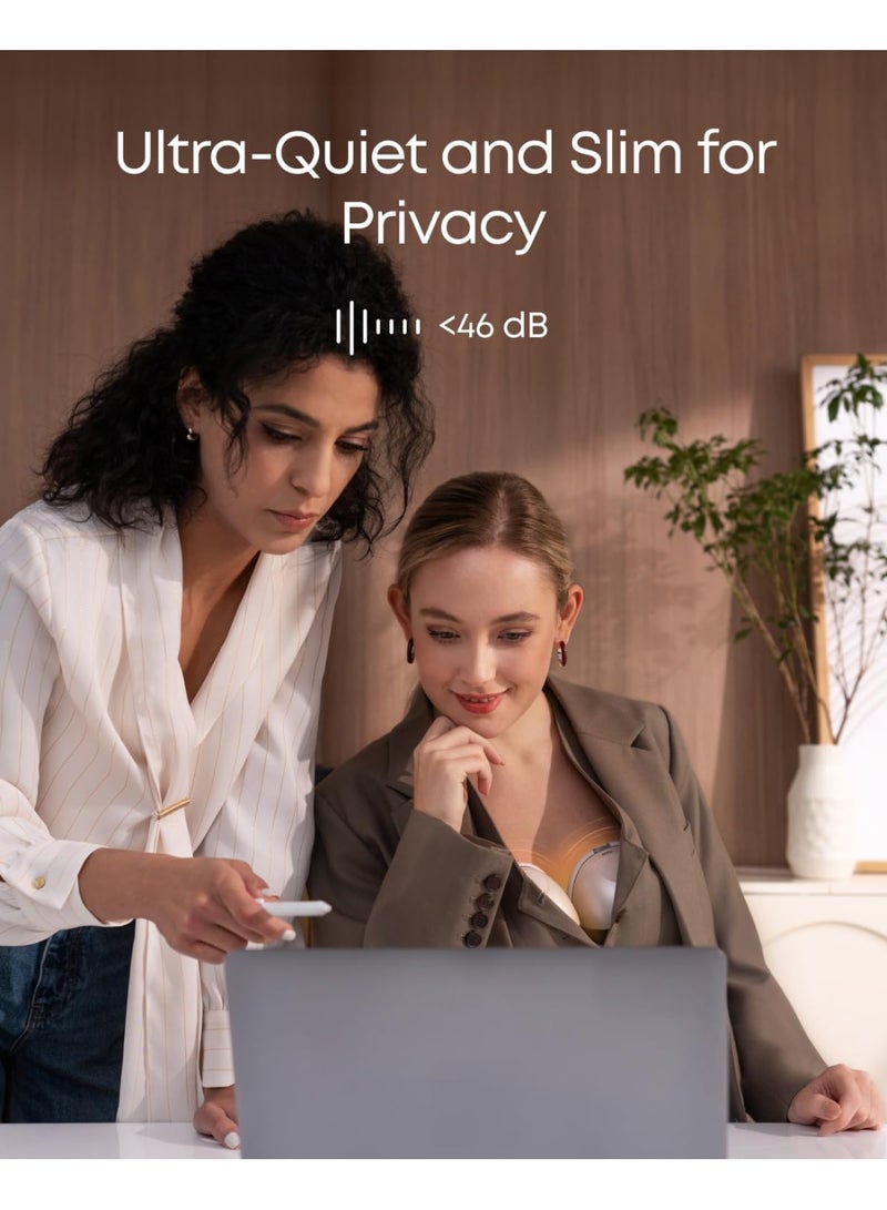 eufy Security Heated Wearable Breast Pump S1 Pro, Slim Hands-Free with Industry-Leading HeatFlow Tech, Wireless Charging Case, App-Controlled OptiRhythm, Hospital-Grade Suction, in-Bra Use - Image 3