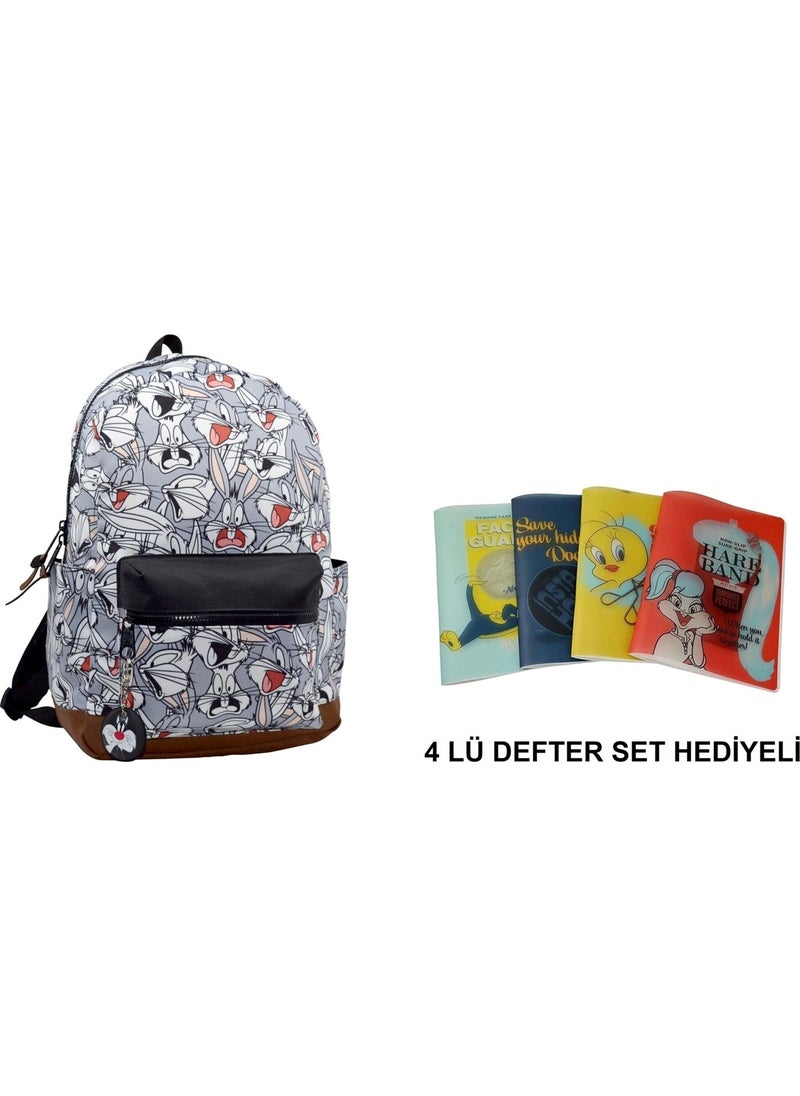 Looney Tunes - Bugs Bunny Backpack (4 Notebook Set Gift) - Image 1