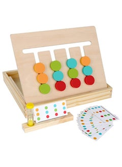 Montessori Sliding Puzzle Color, Shape Matching Wooden Toy