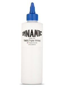 Dynamic Dynamic Color Co- Triple White Tattoo Ink, Sterilized, Made in USA, 8 oz Bottle  - Image 1