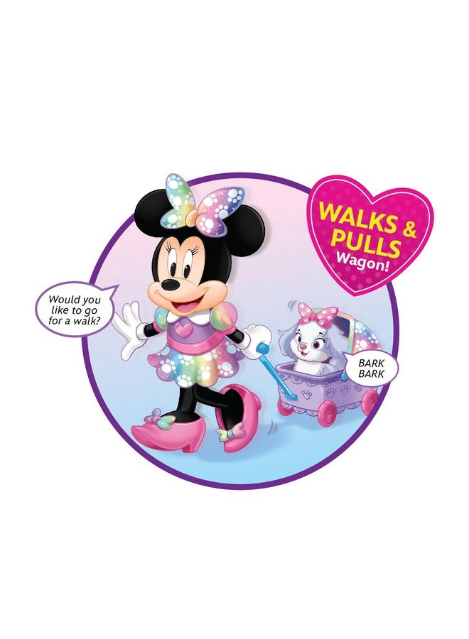 Minnie Disney Junior Minnie Mouse Waggin’ Wagon Lights and Sounds Feature Plush, Kids Toys for Ages 3 Up by Just Play - Image 2