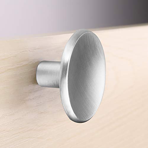 goldenwarm 10 Pack Brushed Nickel Cabinet Knobs Kitchen Hardware Round Drawer Knob for Sliver Cabinets Handles Closet Door Pulls Zinc Alloy - Image 3