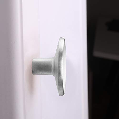 goldenwarm 10 Pack Brushed Nickel Cabinet Knobs Kitchen Hardware Round Drawer Knob for Sliver Cabinets Handles Closet Door Pulls Zinc Alloy - Image 4