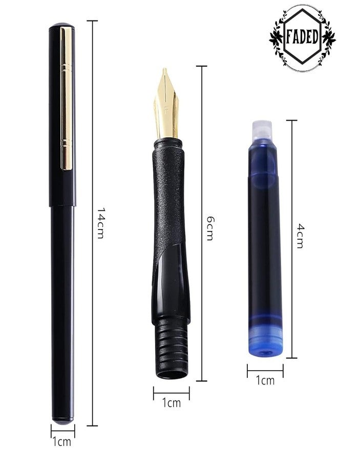 Faded Calligraphy Pen Set 6 Nib Kit with 3 Ink Cartridges, Fountain Pen in Tin Box for Beginners & Professionals, Great for Hand Lettering, Writing & Art, Includes Converter - Image 5