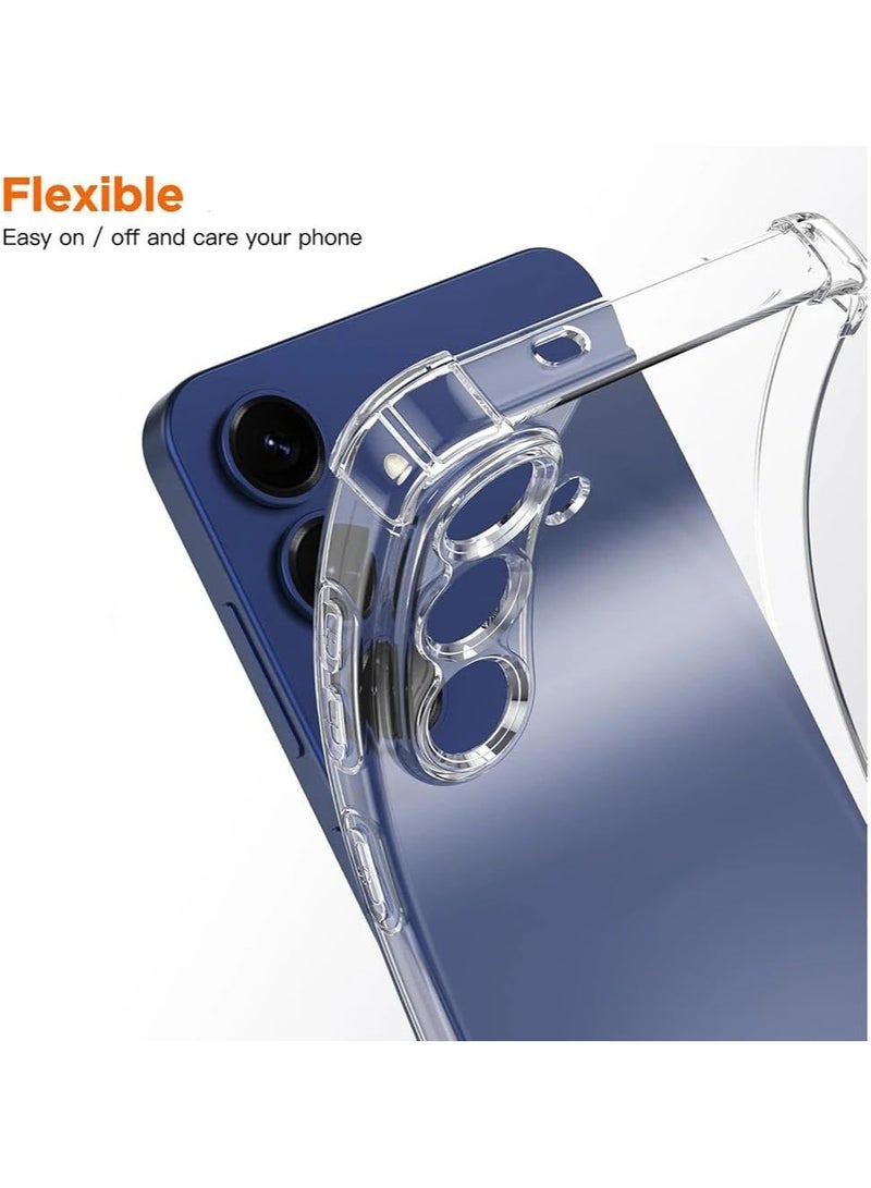 Ultra Case Shock-Absorption Flexible TPU Rubber Protective Cell Phone Cover for Samsung Galaxy S24 FE Clear - Image 2