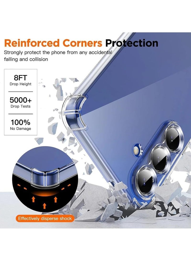 Ultra Case Shock-Absorption Flexible TPU Rubber Protective Cell Phone Cover for Samsung Galaxy S24 FE Clear - Image 3