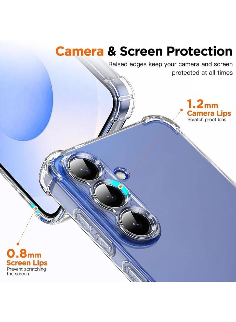 Ultra Case Shock-Absorption Flexible TPU Rubber Protective Cell Phone Cover for Samsung Galaxy S24 FE Clear - Image 4