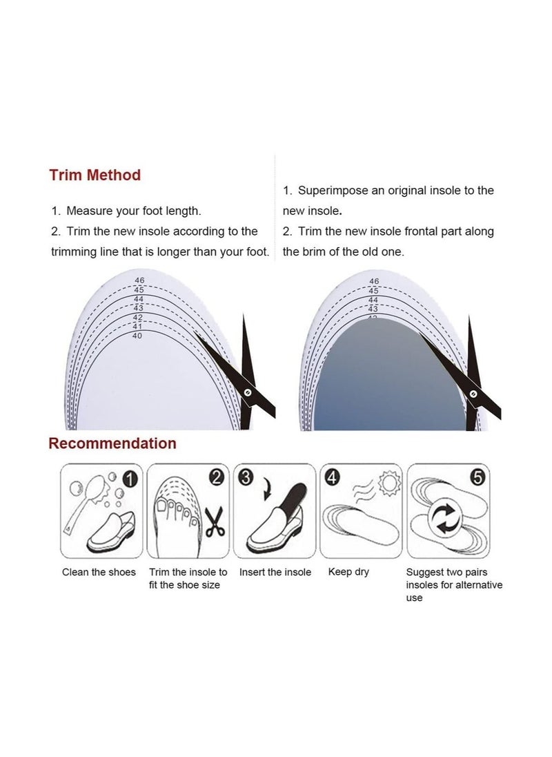 SYOSI - Plantar Fasciitis Orthotic Insoles Memory Foam Insoles- Size L 40-46 - Image 1