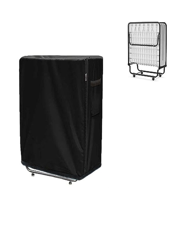 SEHXIM Folding Bed Storage Cover, Rollaway Bed Protector, Twin Size, Black, Adjustable Drawstring (39 Inch) - Image 1